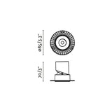 Downlight empotrable de techo Faro Lox LED blanco 2700K IP20 36° 43884 - vista alternativa