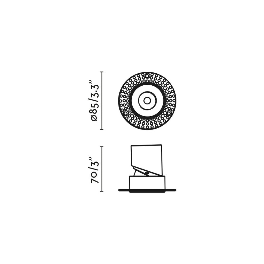 Downlight empotrable de techo Faro Lox LED blanco 2700K IP20 36° 43884 - vista alternativa