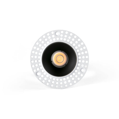 Downlight empotrable de techo Faro Lox sin marco LED 2700K IP20 36° Ø8,5cm negro — ref. 43885 (1)