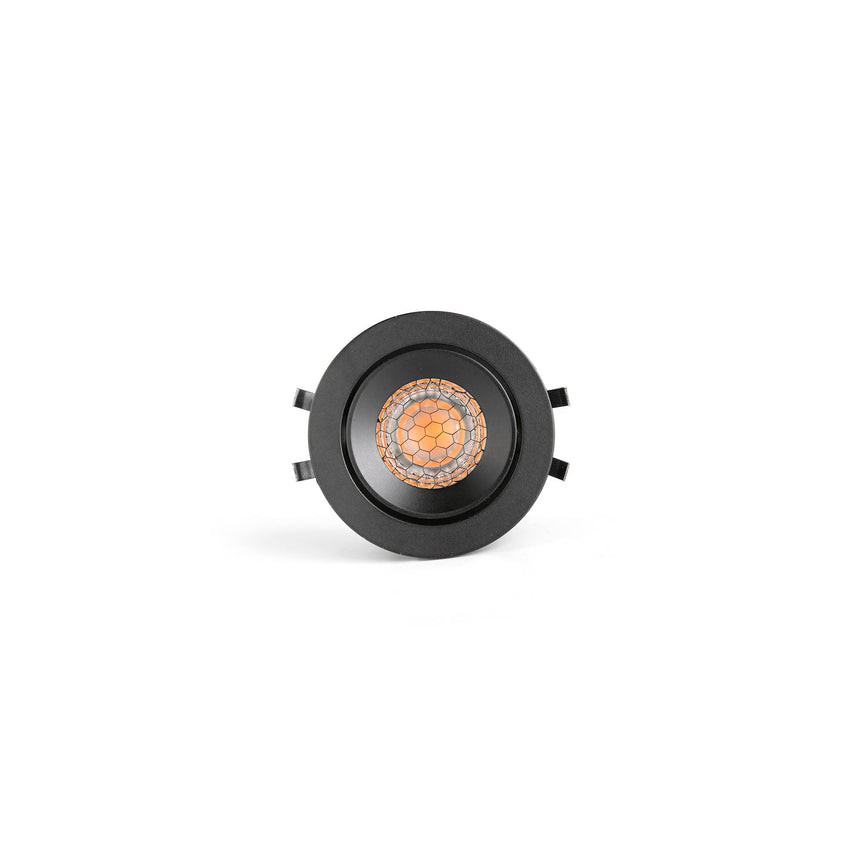 Downlight empotrable de techo Faro Kivi LED negro 2700K IP44 36° 7W regulable 43904