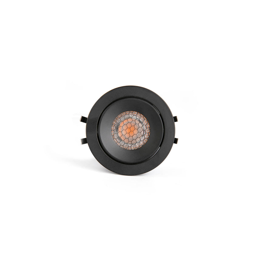 Downlight empotrable de techo Faro Kivi LED negro 3000K IP44 36° 5W regulable 43906