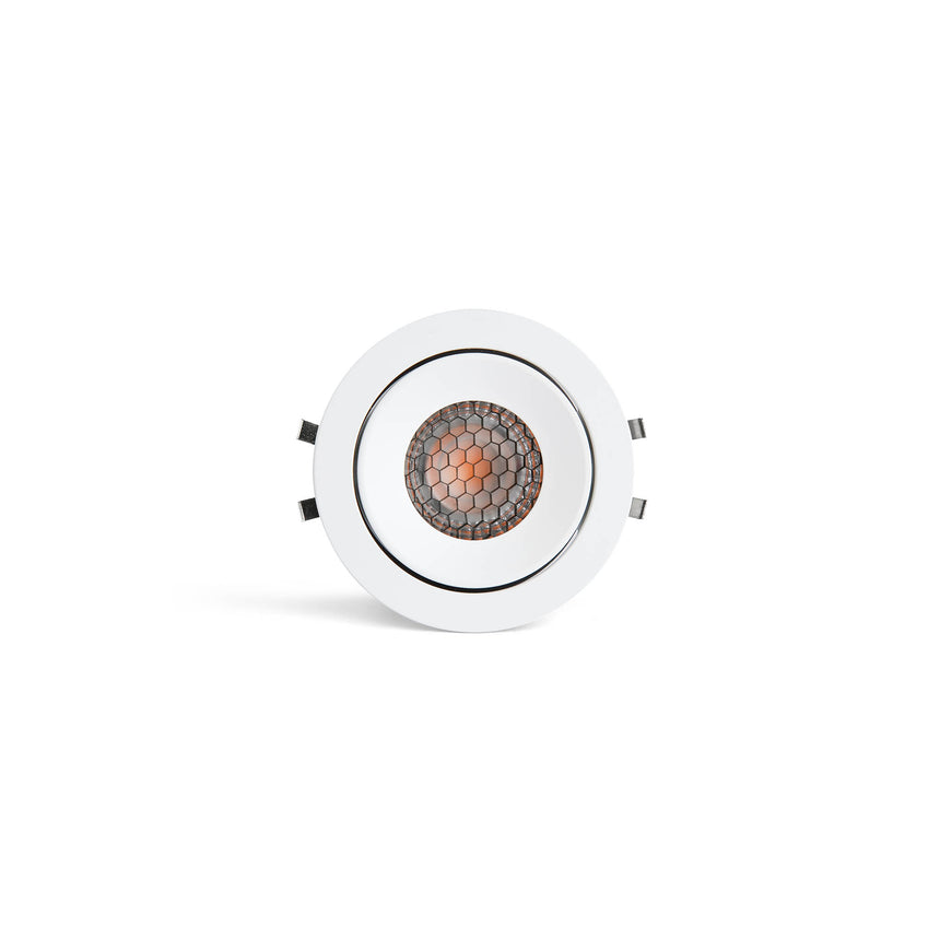 Downlight empotrable de techo Faro Kivi LED blanco 3000K IP44 36° 7W regulable 43907