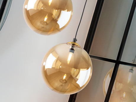 Lámpara de techo colgante bolas Schuller Dark 1 luz neg - ambiente