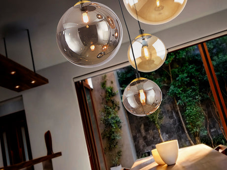 Lámpara de techo colgante bolas Schuller Dark 5 luces n - ambiente