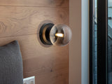 Lámpara aplique de pared bolas Schuller Dark 1 luz negro y latón 439602