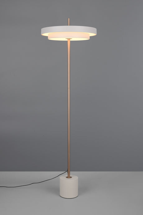 Lámpara de pie Trio Keaton LED gris cálido 138cm 440210176