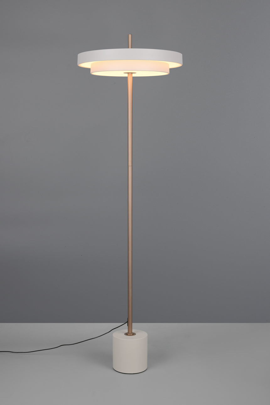 Lámpara de pie Trio Keaton LED gris cálido 138cm 440210176