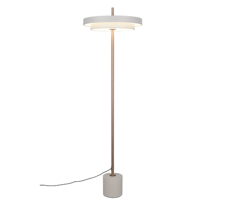 Lámpara de pie Trio Keaton LED gris cálido 138cm 440210176