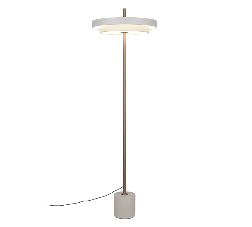 Lámpara de pie Trio Keaton LED gris cálido 138cm 440210176