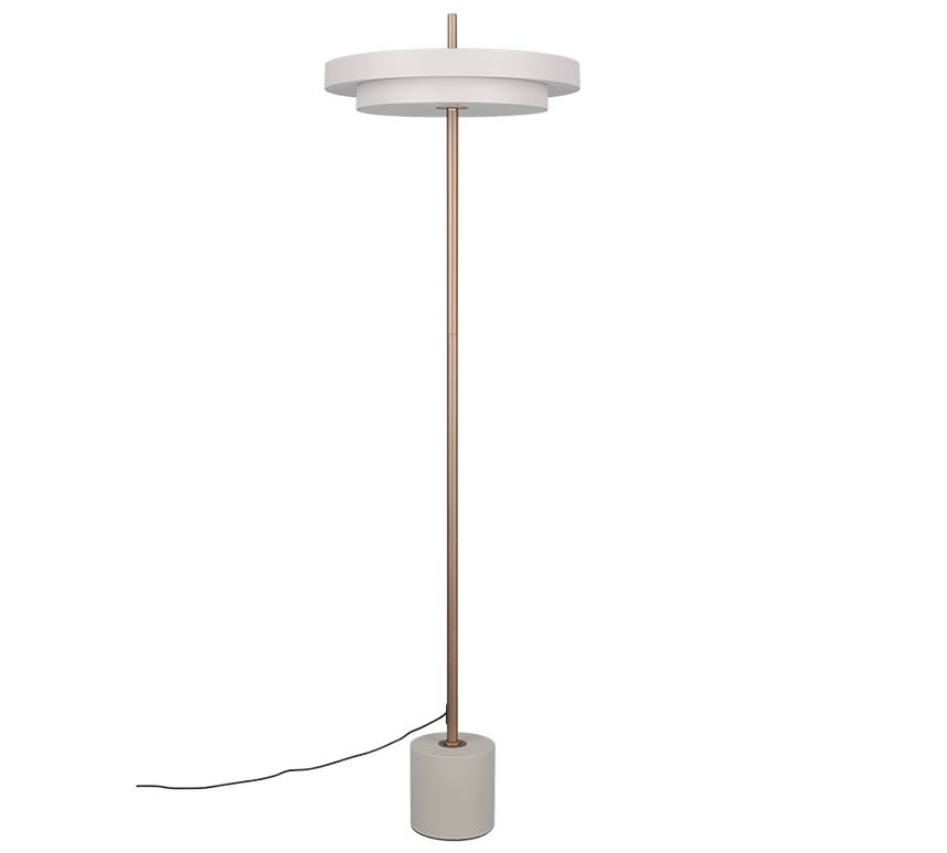 Lámpara de pie Trio Keaton LED gris cálido 138cm 440210176