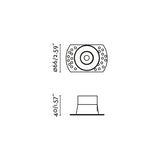 Downlight empotrable de techo Faro Flac GU10 LED negro 44107