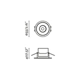 Downlight empotrable de techo Faro Flic GU10 LED blanco IP20 44108