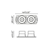 Downlight empotrable de techo Faro Flic 2 luces GU10 LED blanco IP20 44112