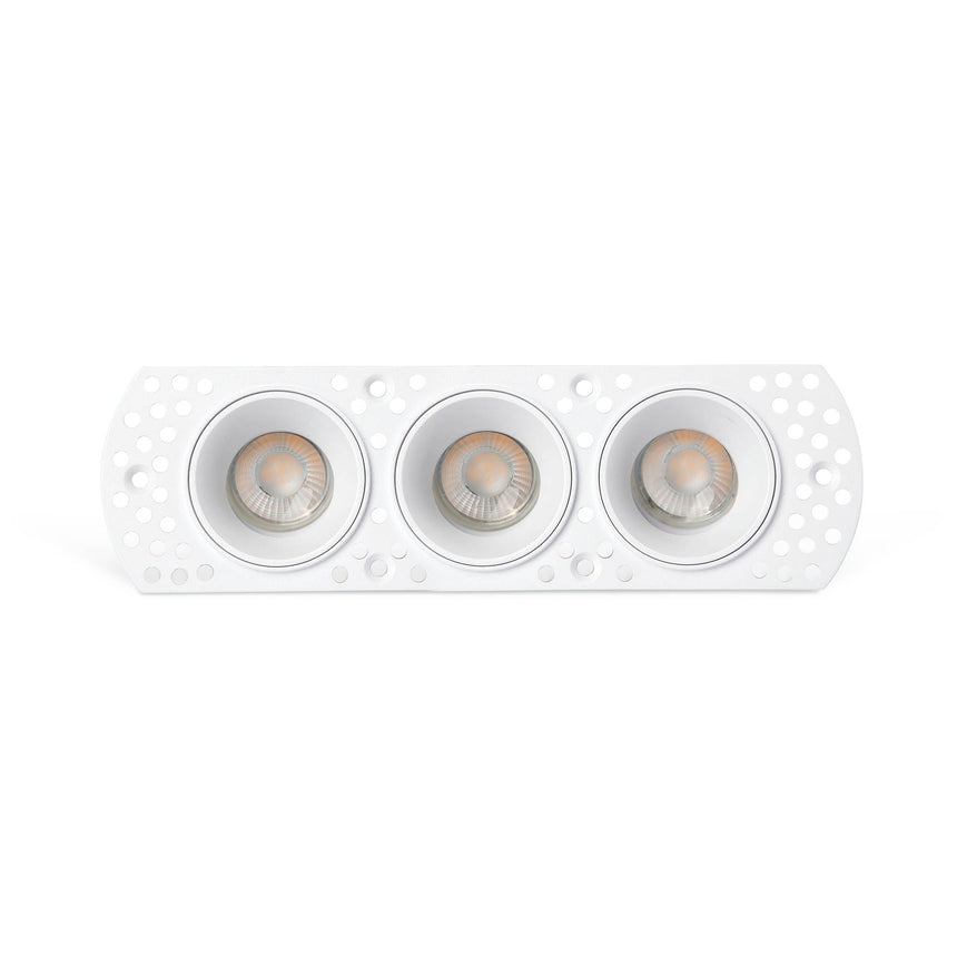 Downlight empotrable de techo Faro Flic 3 luces GU10 LED blanco IP20 44114