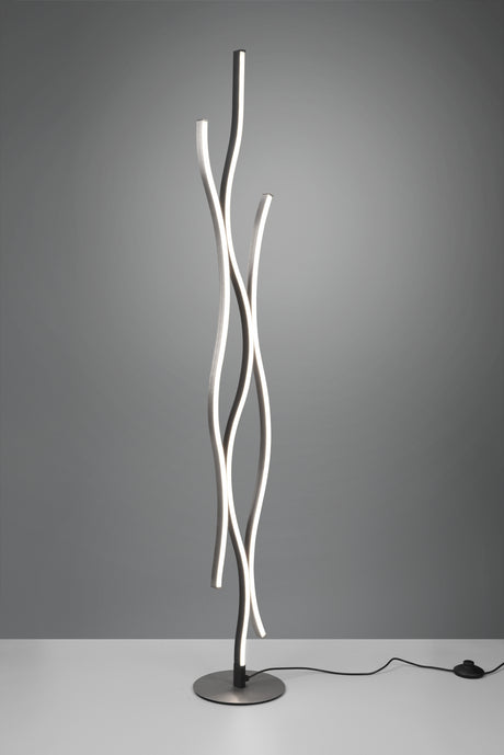 Lámpara de pie Trio Blaze LED brushed aluminium 138cm 441210305