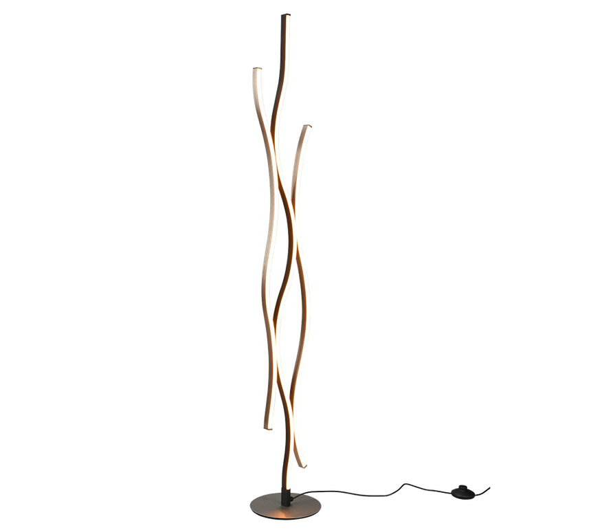 Lámpara de pie Trio Blaze LED brushed aluminium 138cm 441210305