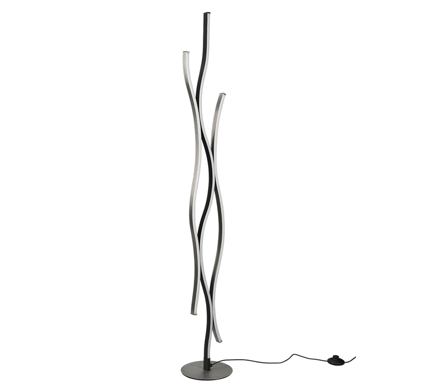 Lámpara de pie Trio Blaze LED brushed aluminium 138cm 441210305
