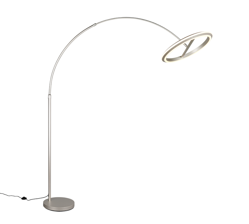Lámpara de pie Trio Amador LED níquel mate 205cm 442410107