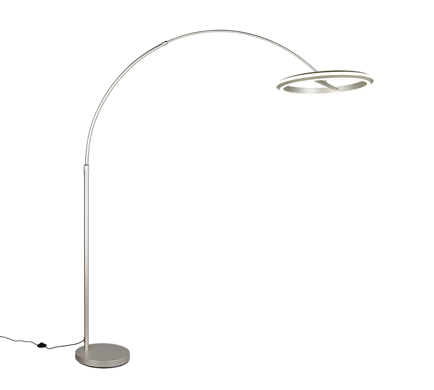 Lámpara de pie Trio Amador LED níquel mate 205cm 442410107