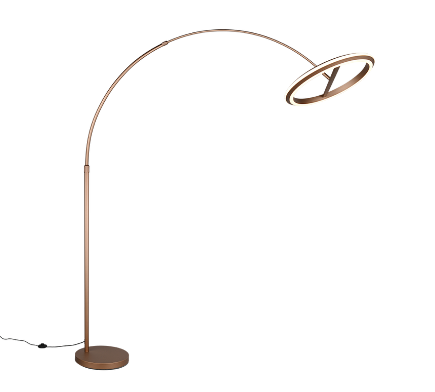 Lámpara de pie Trio Amador LED marrón café 205cm 442410165
