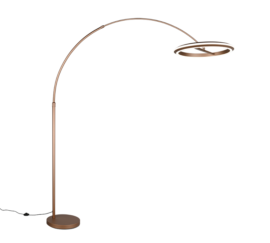 Lámpara de pie Trio Amador LED marrón café 205cm 442410165