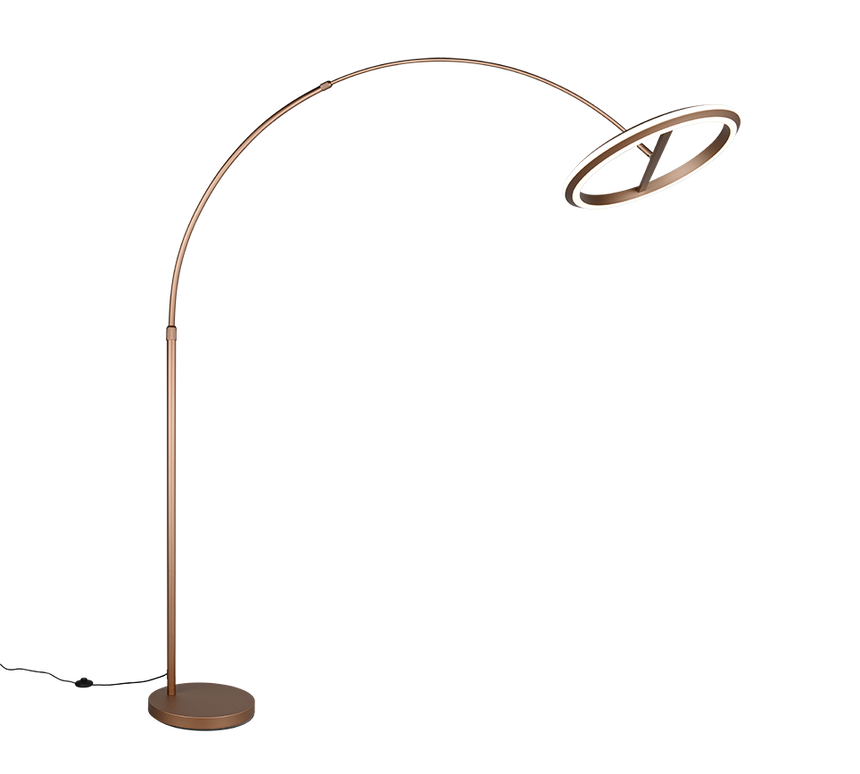 Lámpara de pie Trio Amador LED marrón café 205cm 442410165