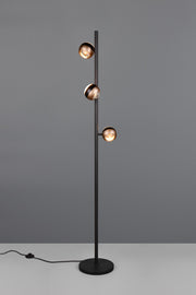 Lámpara de pie Trio Orbit LED 3 luces negro mate regulable táctil 150cm 444410332