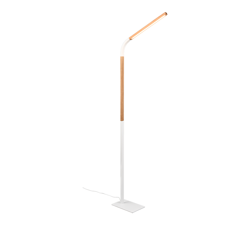 Lámpara de pie Trio Norris LED blanco mate 3000K 169,5cm 445210131