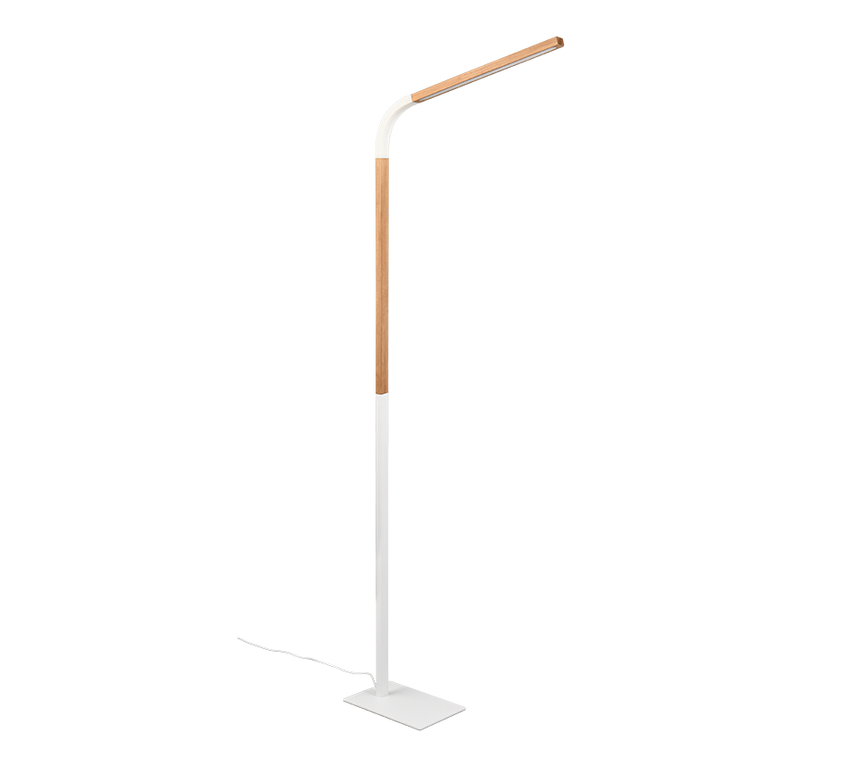 Lámpara de pie Trio Norris LED blanco mate 3000K 169,5cm 445210131