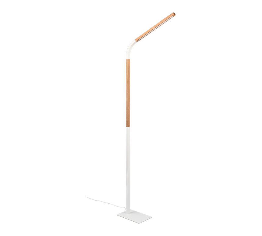 Lámpara de pie Trio Norris LED blanco mate 3000K 169,5cm 445210131