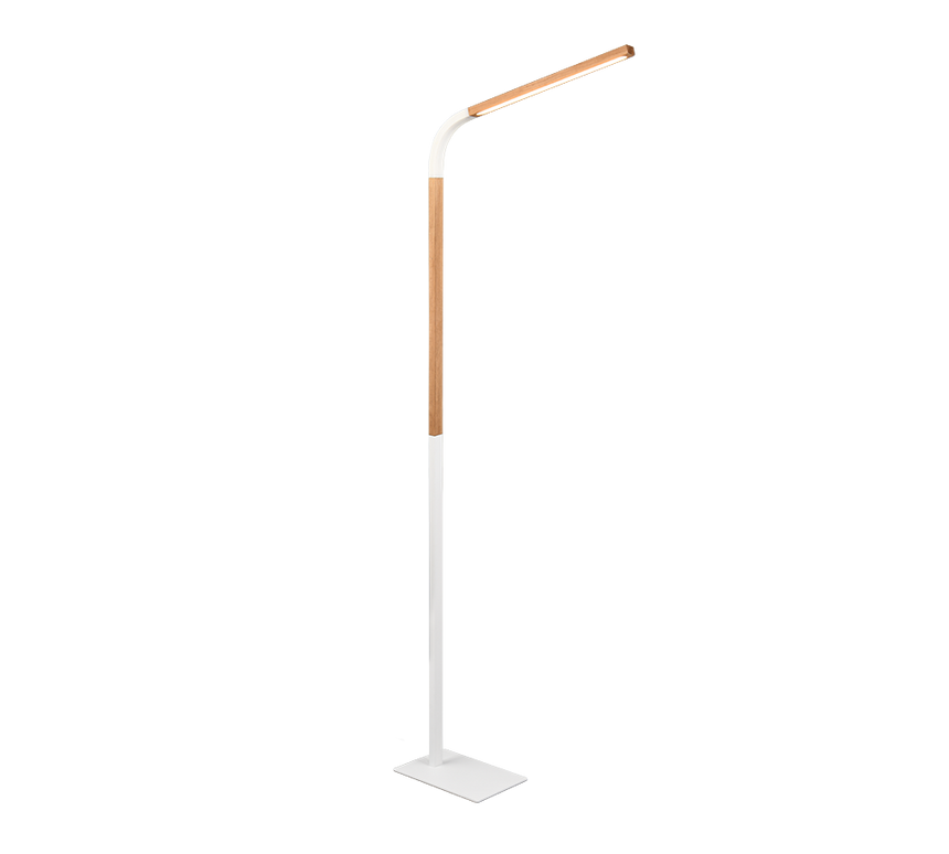 Lámpara de pie Trio Norris LED blanco mate 3000K 169,5cm 445210131