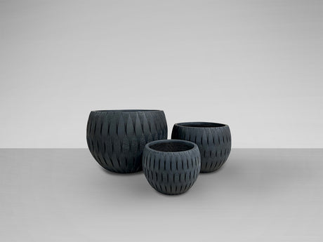 Set maceteros Schuller Yuca negro 37cm vista 2