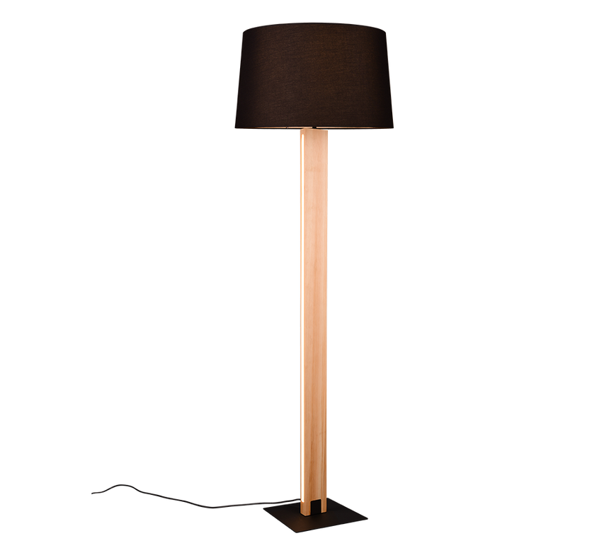 Lámpara de pie Trio Rahul negro mate regulable táctil 150cm 447610232