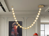 Schuller Zaria II Chandelier 21 lights bronze/amber dimmable 448765