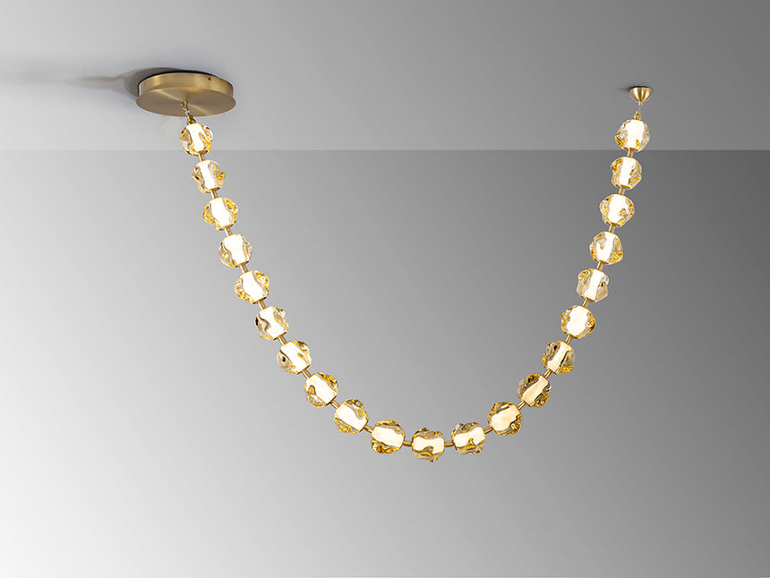 Schuller Zaria II Chandelier 21 lights bronze/amber dimmable 448765