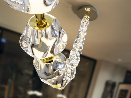 Lámpara de techo colgante Schuller Zaria II 21 luces dorado y oro 3000K regulable vista 2