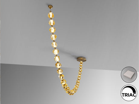 Lámpara de techo colgante Schuller Zaria II 29 luces bronce y ambar 3000K regulable vista 6