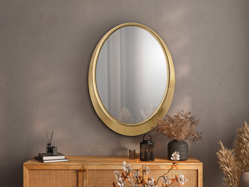Espejo ovalado Schuller Alan pan de oro 87x67cm 449021