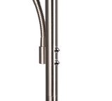 Lámpara de pie Trio Willis LED níquel mate 180cm 449510207