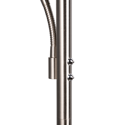 Lámpara de pie Trio Willis LED níquel mate 180cm 449510207