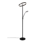 Lámpara de pie Trio Willis LED negro mate 180cm 449510232