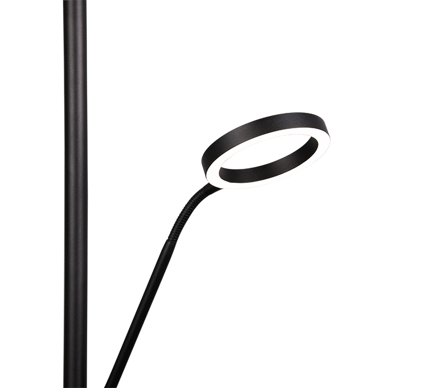 Lámpara de pie Trio Willis LED negro mate 180cm 449510232