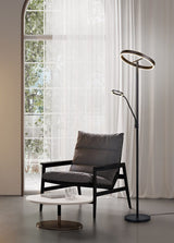 Lámpara de pie Trio Willis LED negro mate 180cm 449510232