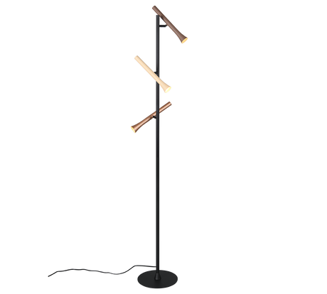 Lámpara de pie Trio Fiato LED negro mate 150cm 452010317