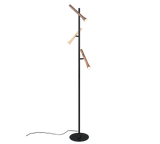Lámpara de pie Trio Fiato LED negro mate 150cm 452010317