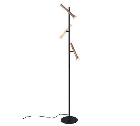 Lámpara de pie Trio Fiato LED negro mate 150cm 452010317