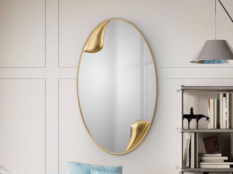 Espejo ovalado Schuller Daisy pan de oro 70x120cm 453684