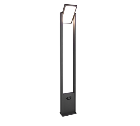 Baliza de exterior Trio Malawi LED antracita solar CCT regulable IP65 101cm 4537