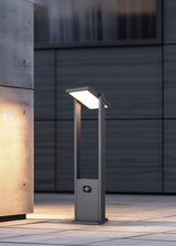 Baliza de exterior Trio Malawi LED antracita solar CCT regulable IP65 101cm 4537