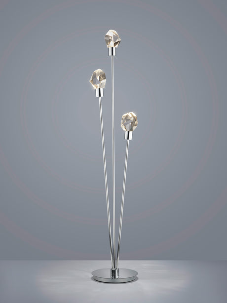 Lámpara de pie Trio Verano LED cromo 150cm 454510306